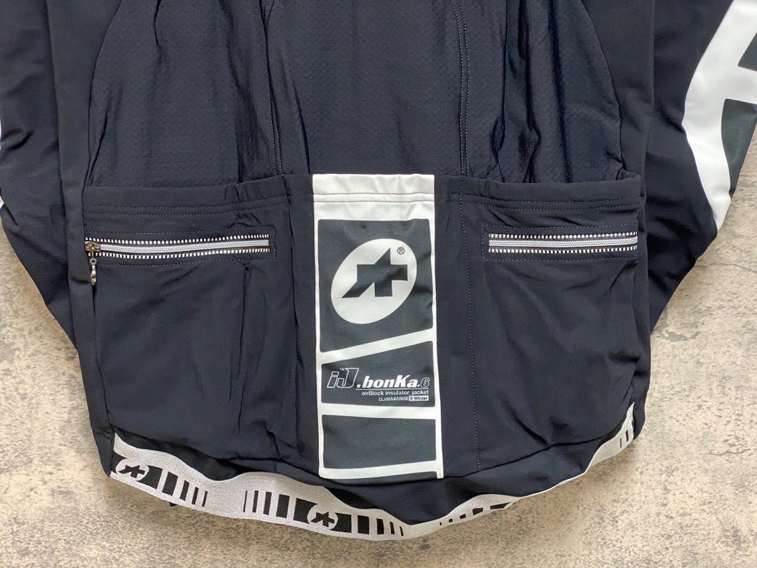 JQ342 アソス ASSOS IJ.BONKA.6 CENTO 長袖 サイクルジャケット 白 黒 L