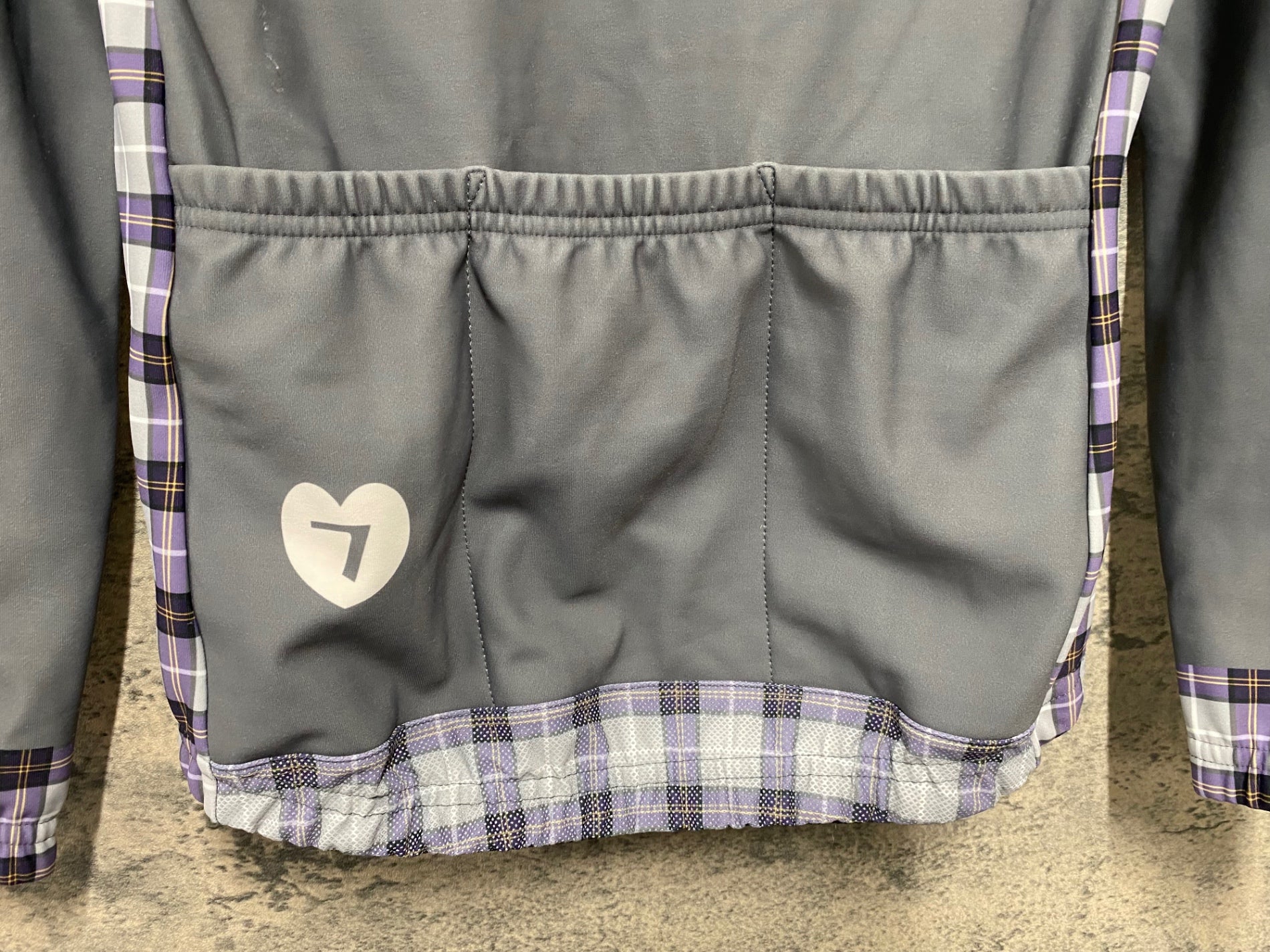 JJ823 ジェッセージ GSG 長袖 サイクルジャージ グレー S 裏起毛