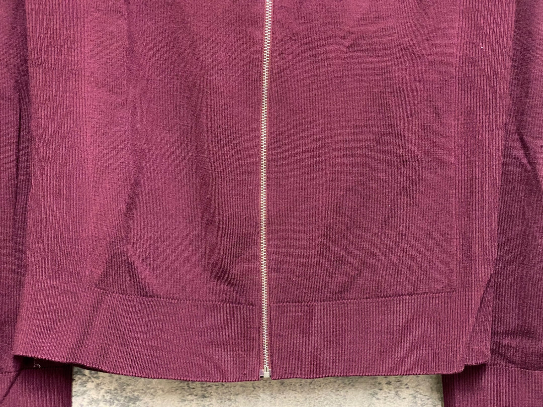 JO846 ラファ Rapha TRACK TOP 長袖 サイクルジャージ ワインレッド M