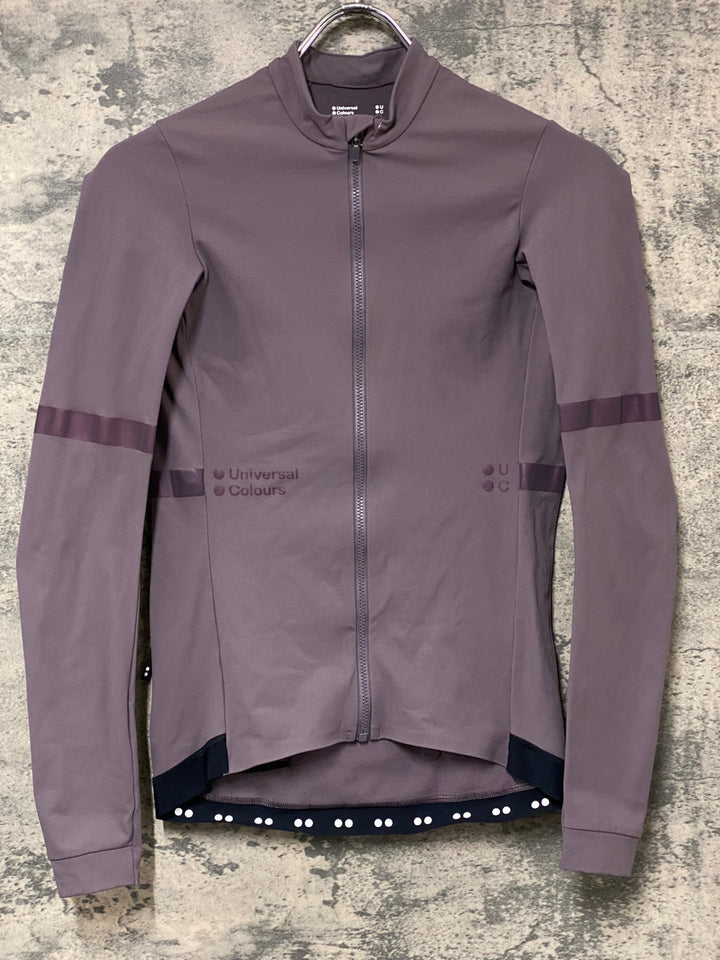 KN746 ユニバーサルカラーズ Universal Colours MONO 長袖 サイクルジャージ 薄紫 XS 裏起毛