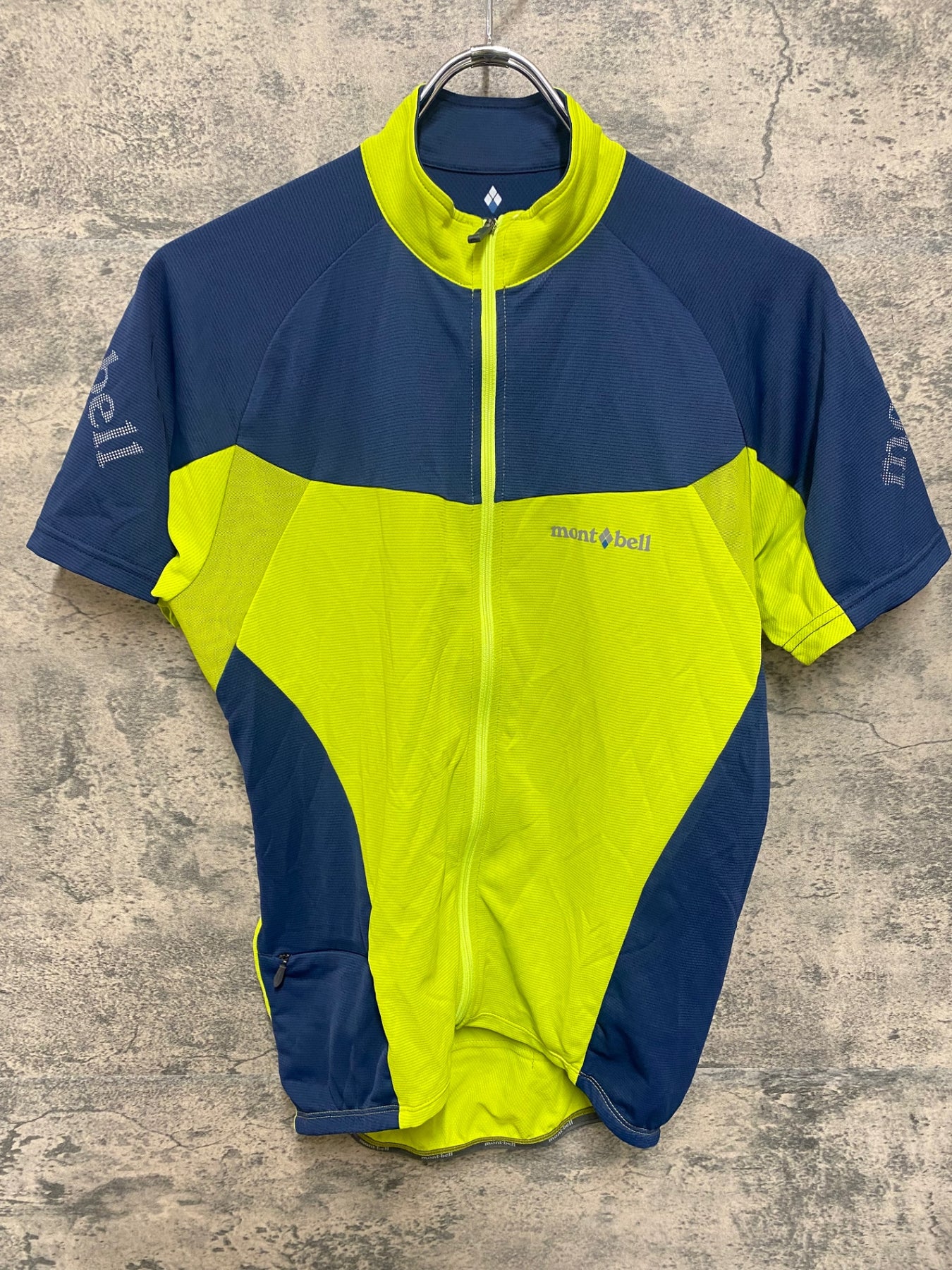mont-bell サイクルジャージ 蛍光イエロー ライトブルー L スポーツ Cycle Sports × mont-bell】モンベルの高機能素材ウエアで夏も快適
