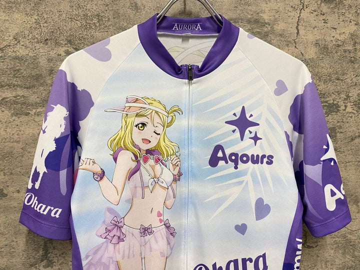 KA078 アウローラ AURORA 半袖 サイクルジャージ 紫 XL ラブライブ！サンシャイン!! 2022 小原鞠莉 痛ジャージ