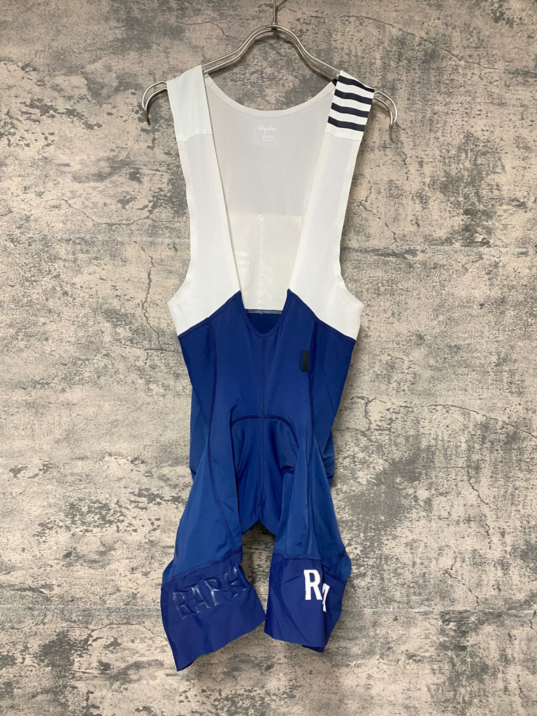 KC780 ラファ Rapha CORE BIB SHORTS ビブショーツ 青 ホワイト M 使用