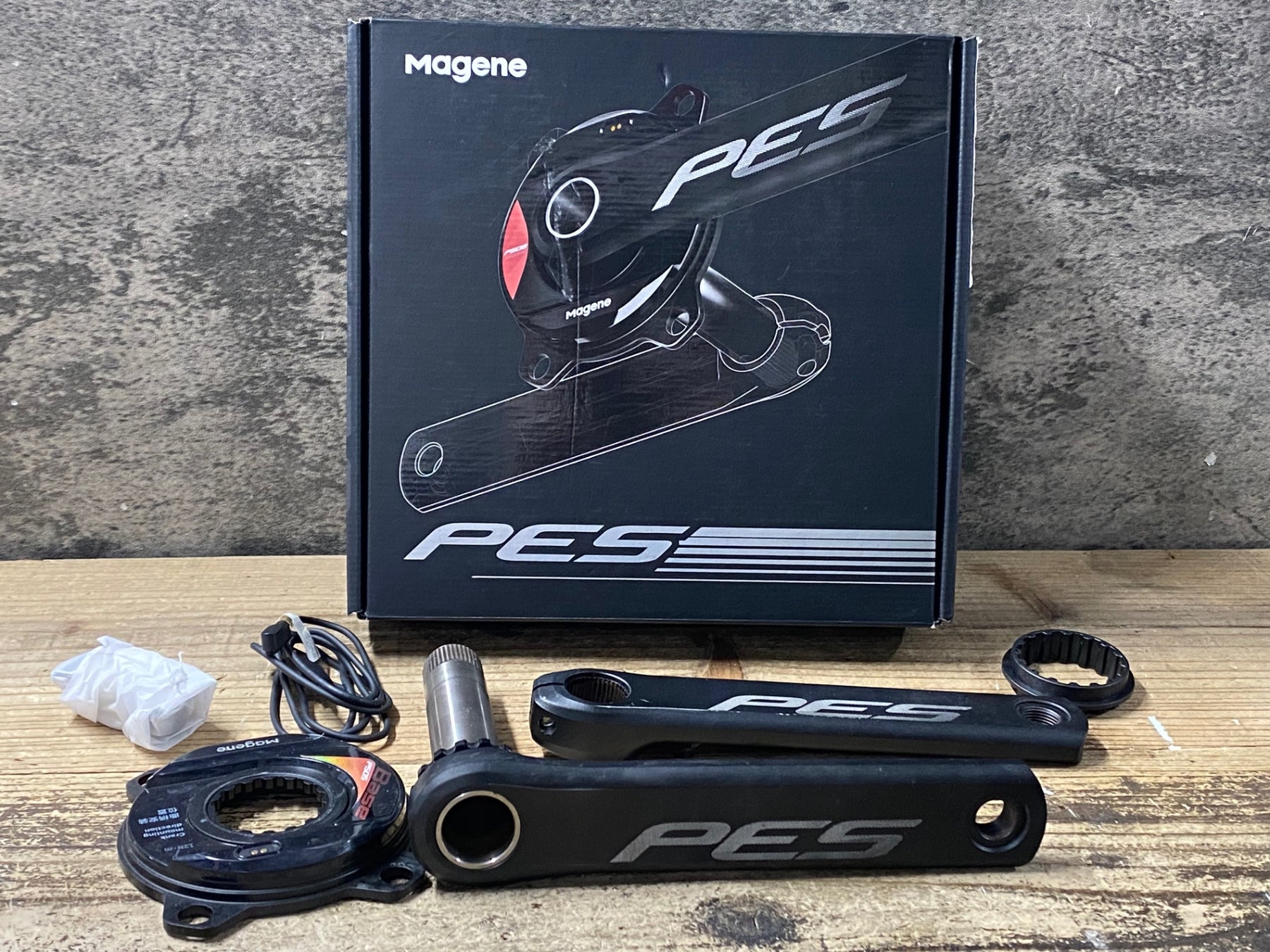 Magene PES-P505パワーメーター クランクセット中古品 中古） Magene PES-P505 Base 165mm スパイダー型パワーメーター