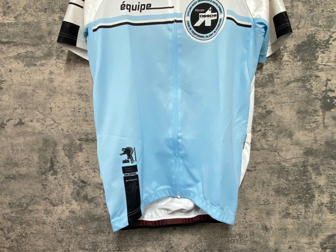 KA778 アソス Assos 半袖 サイクルジャージ 白 水色 M