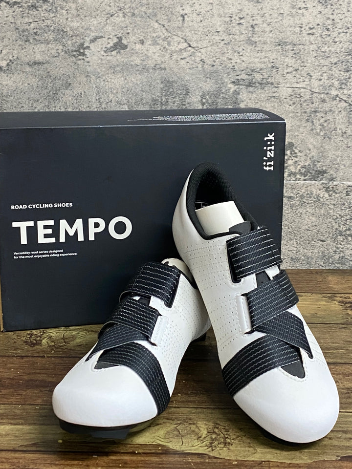 JY007 フィジーク fizik TEMPO R5 POWERSTRAP shoes ビンディングシューズ 3穴 白 EU41.5