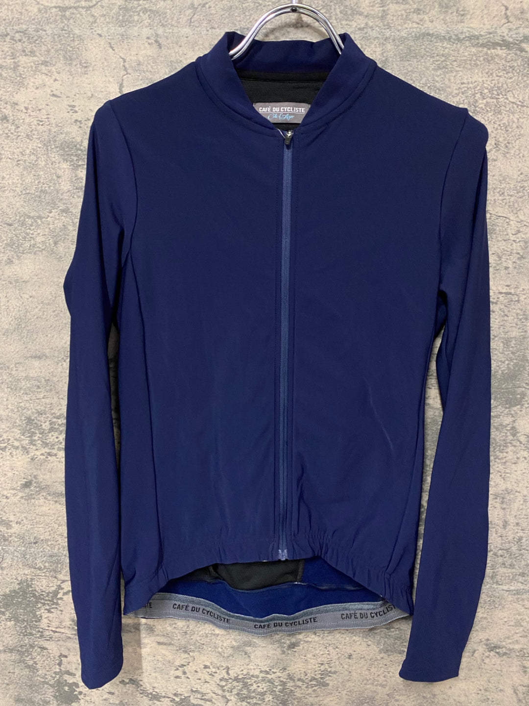 JF701 カフェドシクリステ Cafe du Cycliste AUDREY Man 長袖サイクルジャージ 紺 S 裏起毛