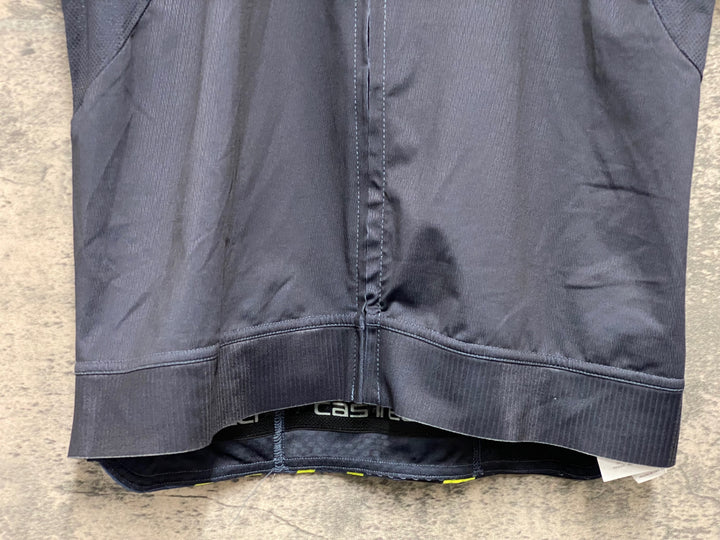 KG671 カステリ CASTELLI 半袖 サイクルジャージ グレー L ほつれあり