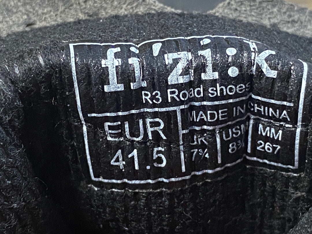 KB931 フィジーク Fizik R3 ROAD SHOES ビンディングシューズ 黒 3穴 EU41.5 ※タバコ臭