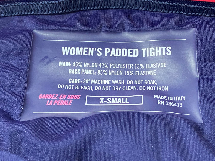 JY122 ラファ Rapha WOMEN'S PADDED TIGHTS レーサータイツ レディース 紺 XS