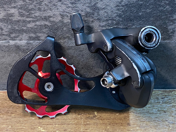 JJ515 シマノ SHIMANO デュラエース DURA-ACE ディレーラー 前後セット RD-7900,FD-7900 2x10s 直付、社外プーリー 傷