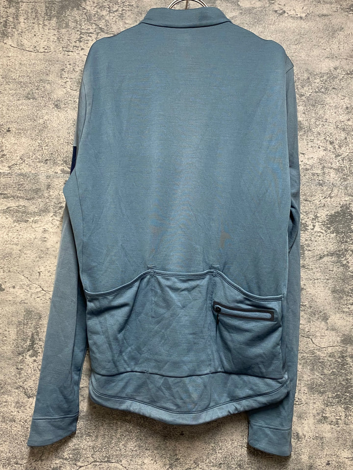 JQ105 ラファ Rapha CLASSIC LONG SLEEVE JERSEY 2 長袖サイクルジャージ 紺 XXL ※生地ほつれあり