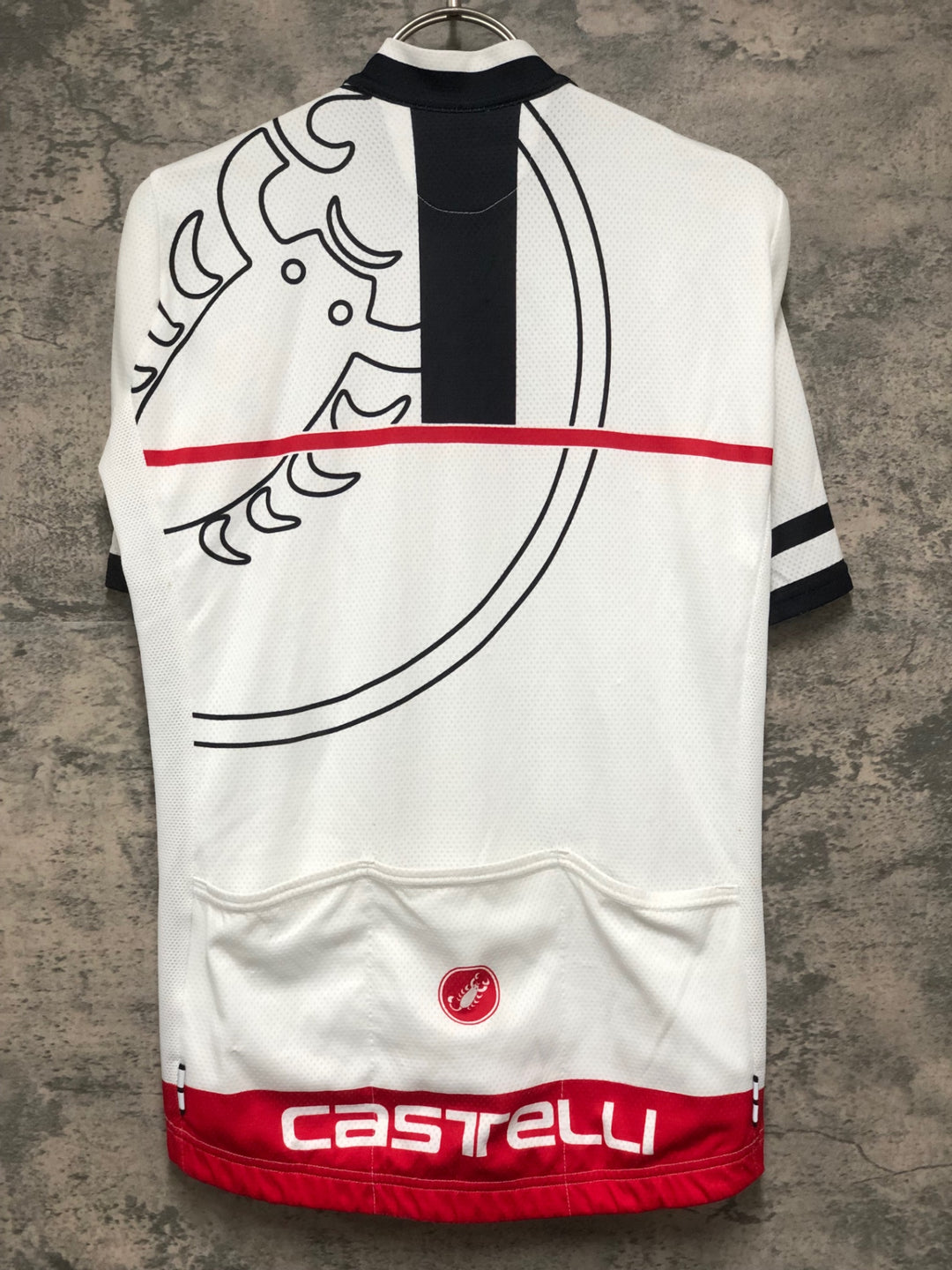 KL804 カステリ CASTELLI 半袖 サイクルジャージ 白 M