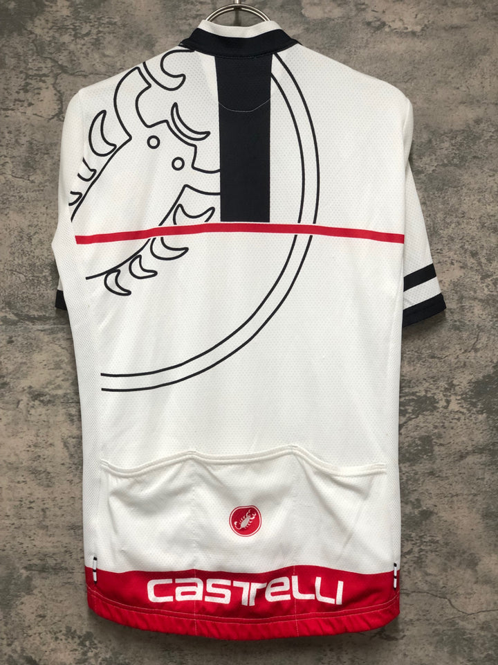KL804 カステリ CASTELLI 半袖 サイクルジャージ 白 M