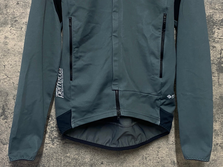 KM199 カステリ CASTELLI ROSSO CORSA Perfetto RoS 2 GORE-TEX Infinium Windstopper 長袖 サイクルジャケット シェル グレー S