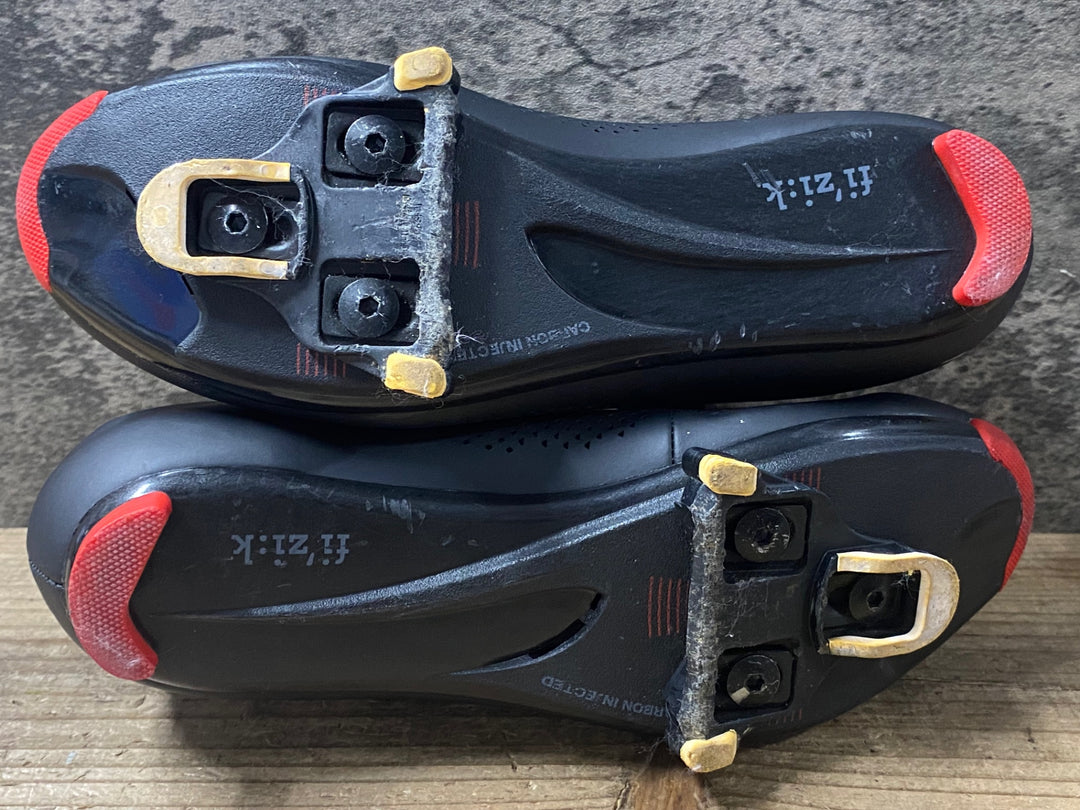KG206 フィジーク Fizik R4 ROAD BOA ビンディングシューズ EU40 3穴 黒赤