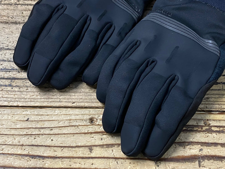 JZ189 シマノ SHIMANO GORE WINDSTOPPER 長指 サイクルグローブ 黒 S