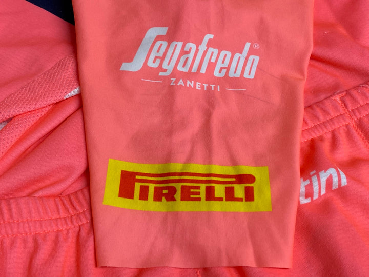 KL402 サンティーニ Santini 半袖 サイクルジャージ ピンク S TREK Segafredo ※汚れあり