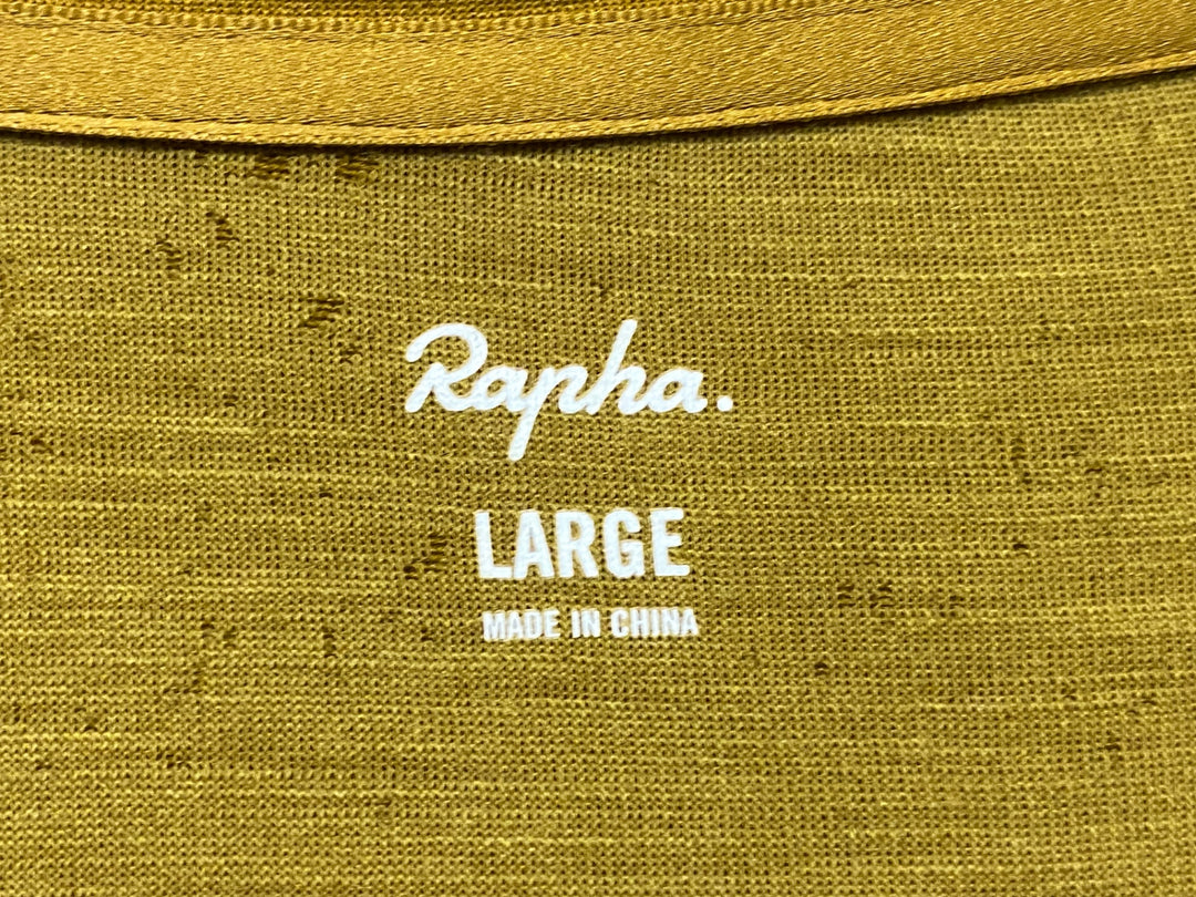 KM928 ラファ Rapha CLASSIC LONG SLEEVE JERSEY 2 長袖 サイクルジャージ 黄土 L