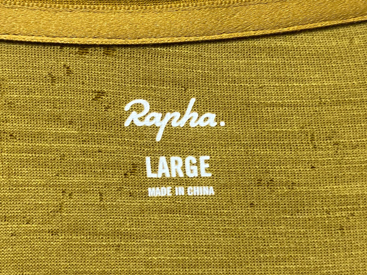 KM928 ラファ Rapha CLASSIC LONG SLEEVE JERSEY 2 長袖 サイクルジャージ 黄土 L