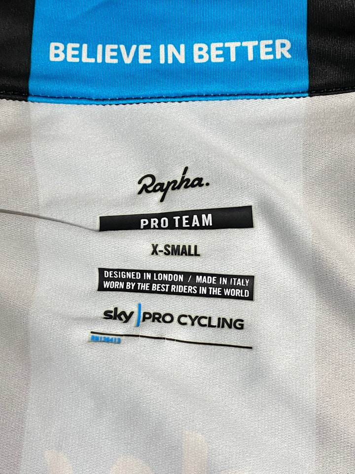 JV186 ラファ Rapha PRO TEAM JERSEY TEAM SKY 半袖 サイクルジャージ 黒 XS