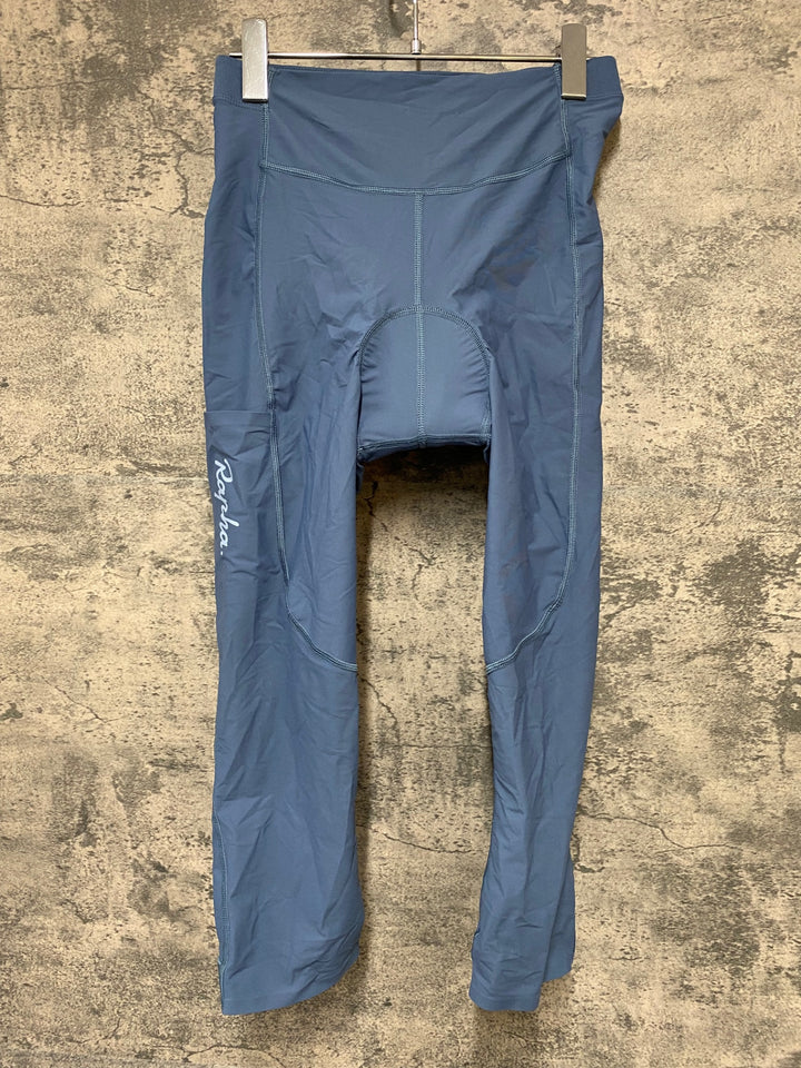 KC764 ラファ Rapha WOMEN'S CORE CARGO SHORTS カーゴ レーサーパンツ 7分丈 水色 レディース M