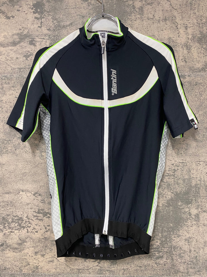 JI655 サンティーニ Santini 半袖サイクルジャージ 黒 L