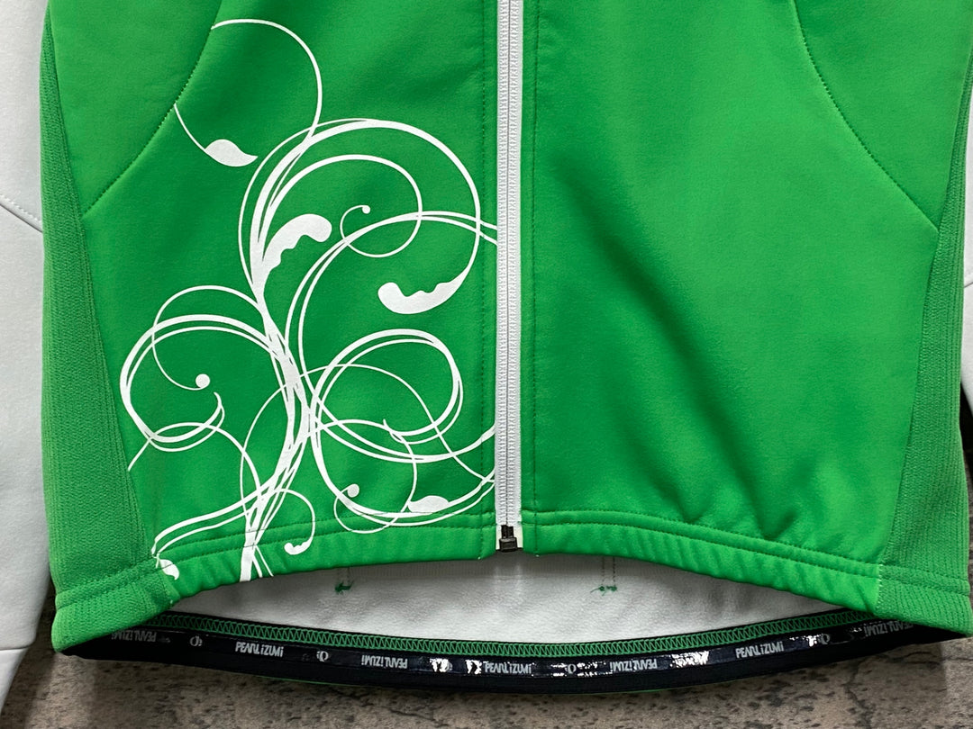 JV931 パールイズミ PEARL iZUMi 長袖 サイクルジャージ 緑 M 裏起毛