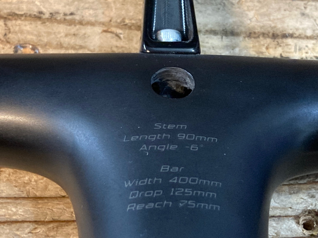 JN183 ロヴァール ROVAL ALPINIST COCKPIT 400x90mm -6° 一体型カーボンハンドル ※ブラケット部凹み ジャンク