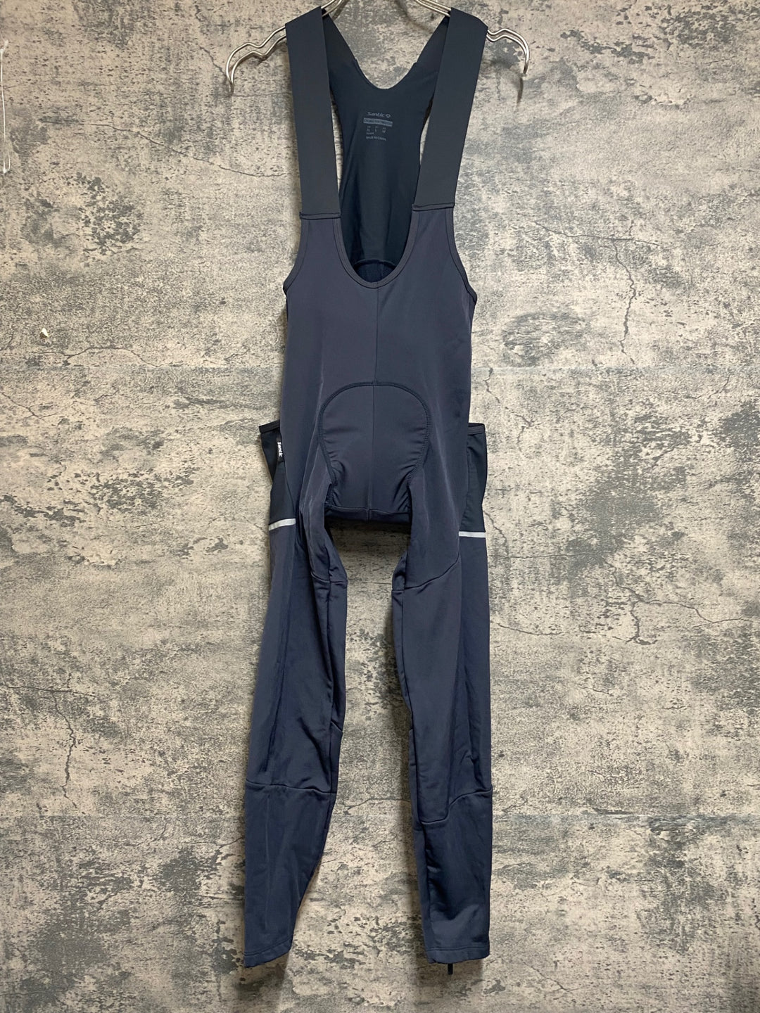 JN993 サンティック Santic ビブタイツ ダークグレー XL 裏起毛 ※スレあり