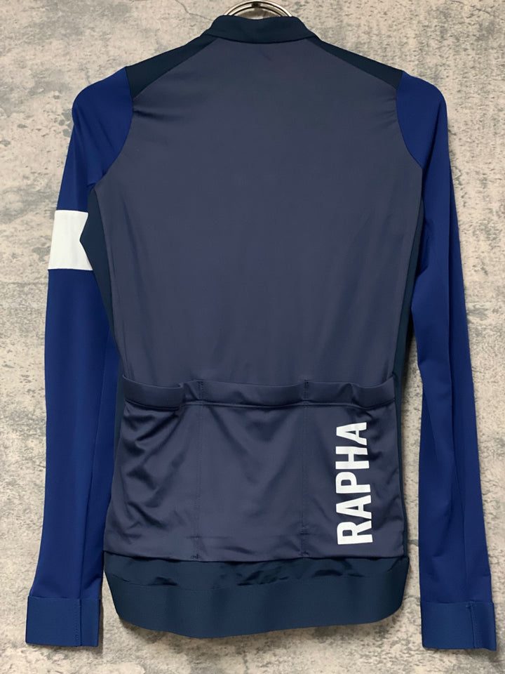 KK183 ラファ RAPHA PRO TEAM LONG SLEEVE TRAINING JERSEY 長袖 サイクルジャージ 黒紺 XS