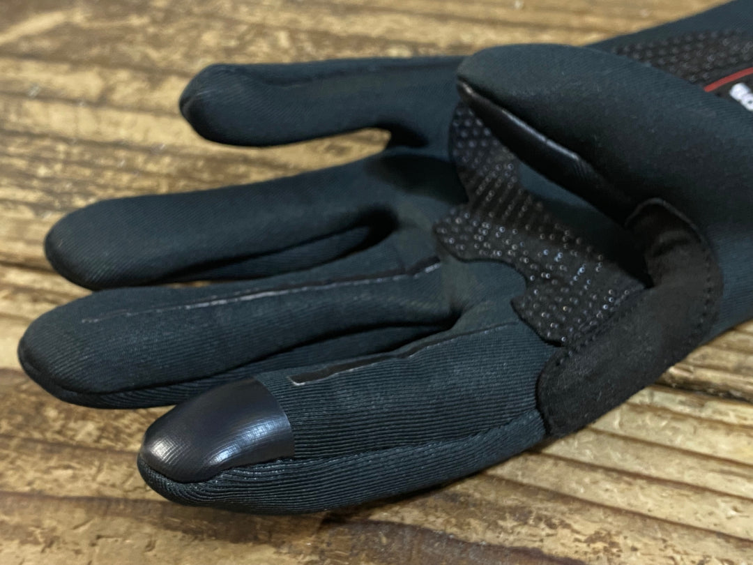 KB406 カステリ CASTELLI ROSSOCORSA perfetto 長指 グローブ 黒 S 裏起毛 WINDSTOPPER