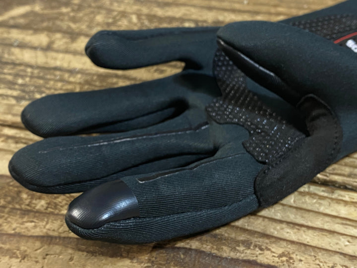 KB406 カステリ CASTELLI ROSSOCORSA perfetto 長指 グローブ 黒 S 裏起毛 WINDSTOPPER