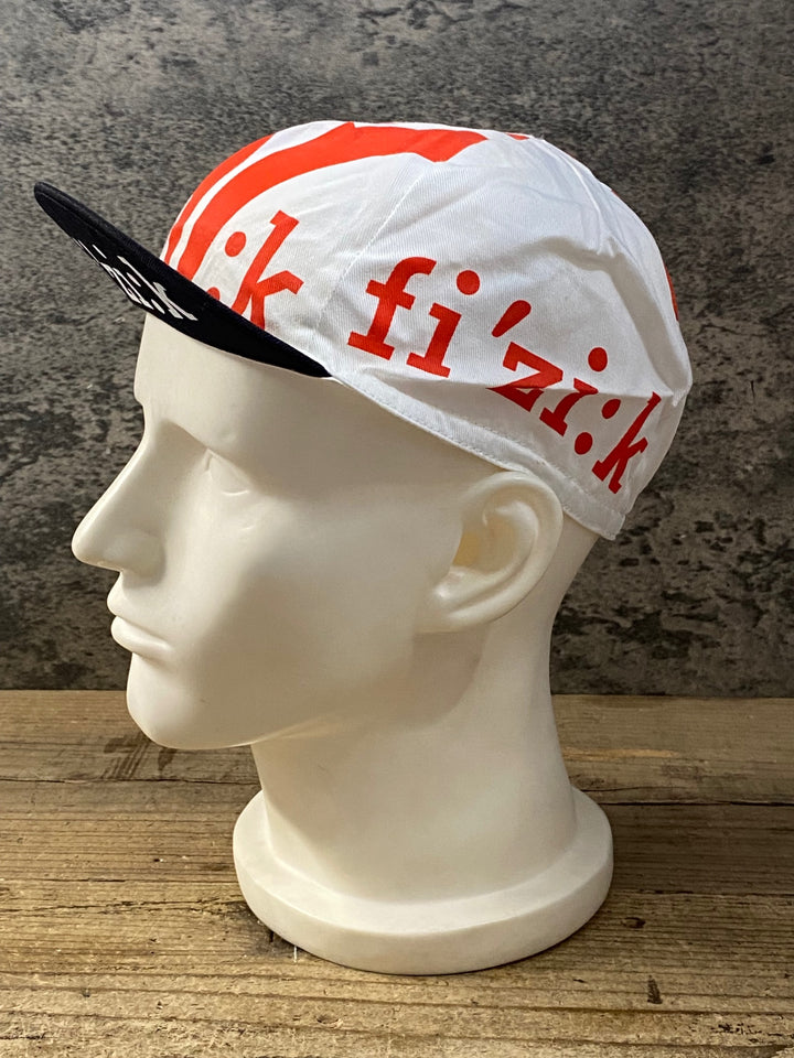 KE525 フィジーク fizik サイクルキャップ 白 赤 ワンサイズ