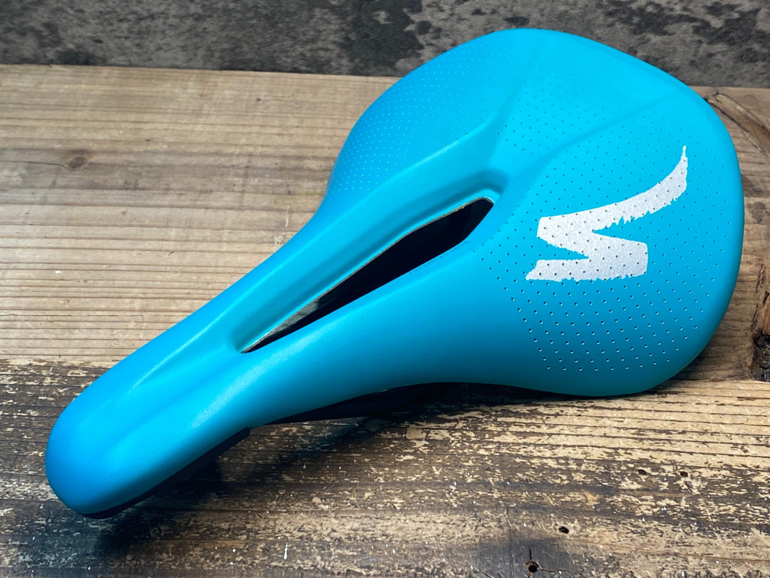 JF083 スペシャライズド SPECIALIZED POWER ARC EXPERT サドル ターコイズ Hollow Ti レール 155mm