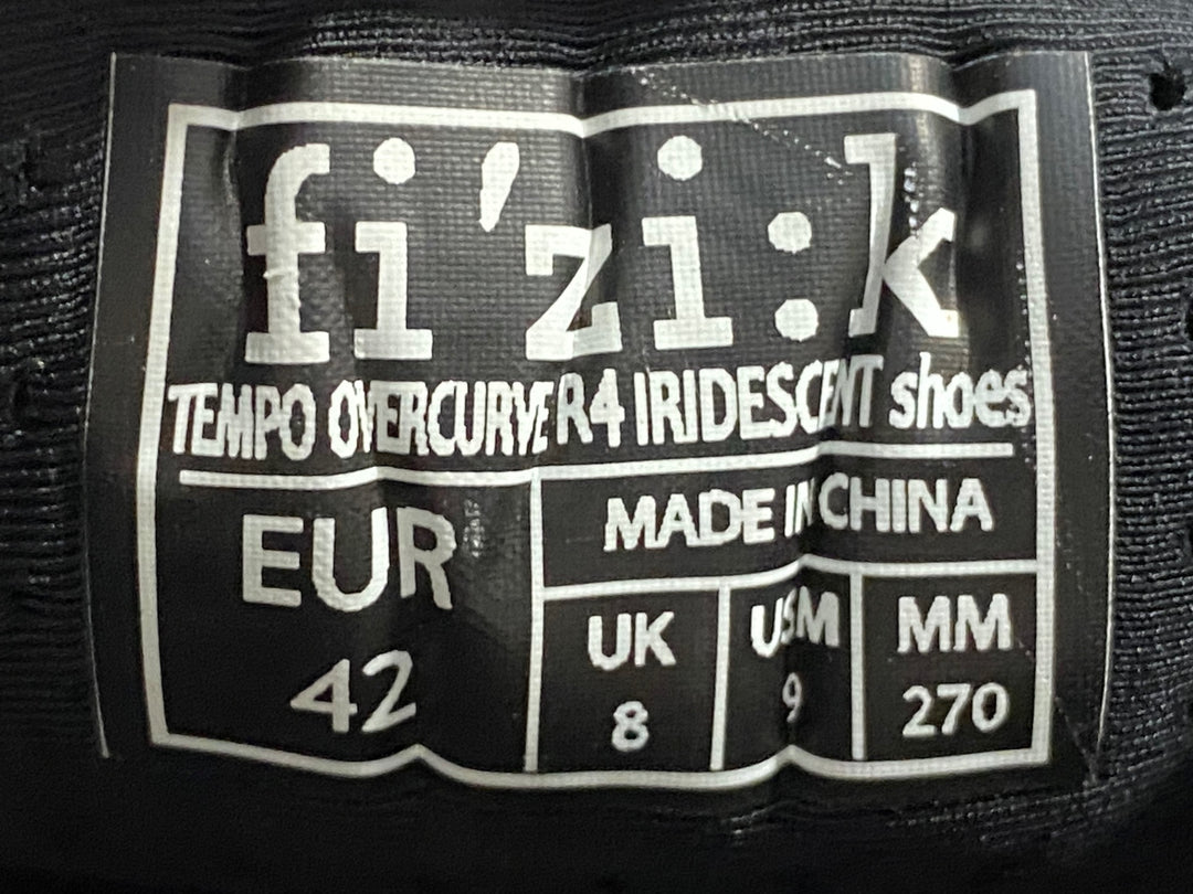KK390 フィジーク fizik TEMPO OVERCURVE R4 SHOES IRIDESCENT ビンディングシューズ 3穴 EU42