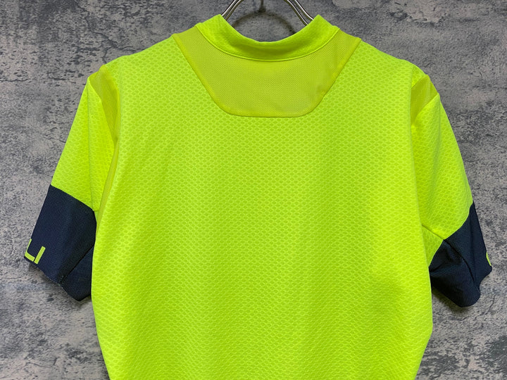 KB215 カステリ CASTELLI 半袖 サイクルジャージ 黄 XL ※ほつれ