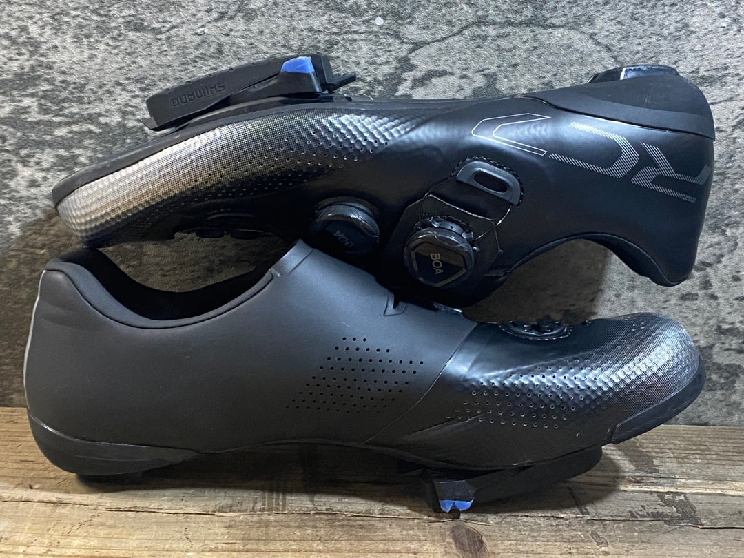 KB511 シマノ SHIMANO RC7 SH-RC702 ビンディングシューズ シルバー 黒 EU43.5 WIDE SPD-SL