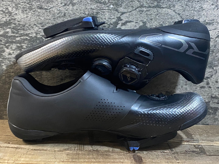 KB511 シマノ SHIMANO RC7 SH-RC702 ビンディングシューズ シルバー 黒 EU43.5 WIDE SPD-SL