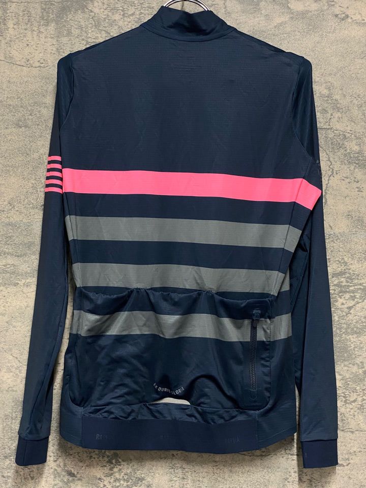 KA628 ラファ Rapha RCC PRO TEAM LONG SLEEVE JERSEY 長袖 サイクルジャージ ネイビー L
