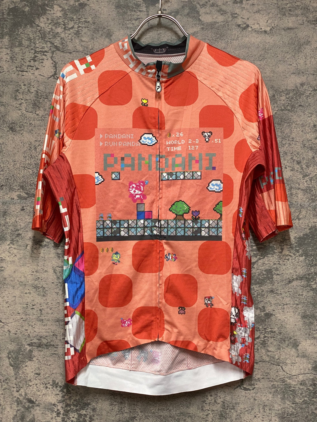 KD092 パンダーニ Pandani 半袖 サイクルジャージ オレンジ L