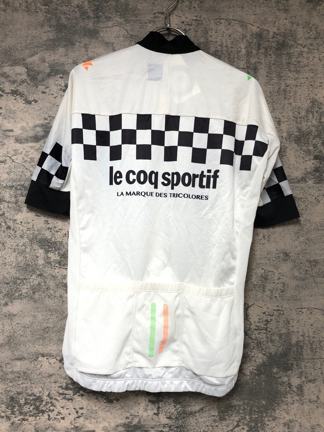 JX335 ルコックスポルティフ le coq sportif 半袖 サイクルジャージ 白 O