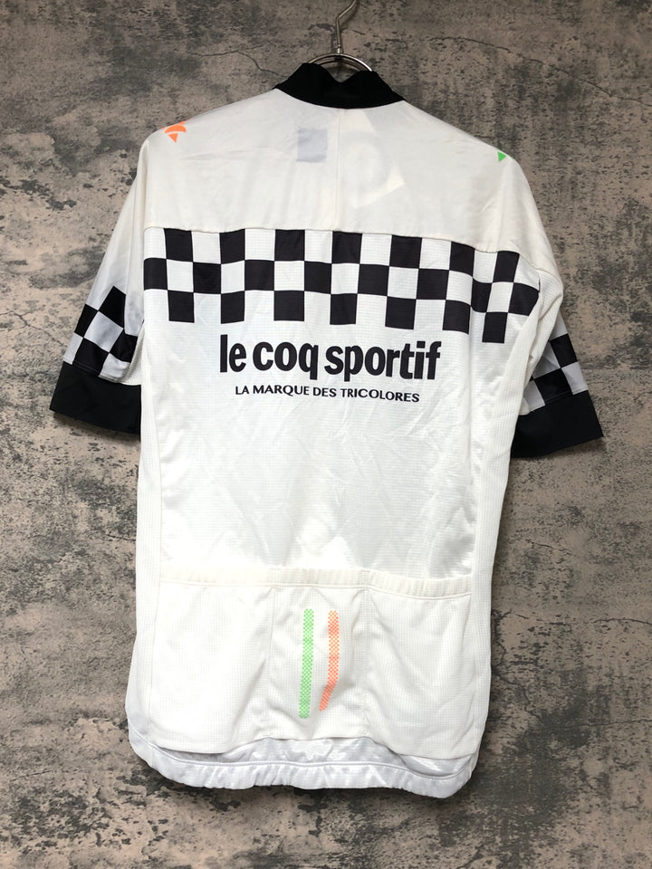 JX335 ルコックスポルティフ le coq sportif 半袖 サイクルジャージ 白 O