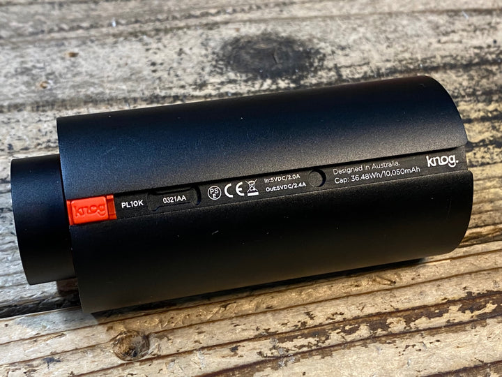 JT504 ノグ knog PWR BANK ライトバッテリー 10000mAh マウント,充電ケーブル 動作確認済み