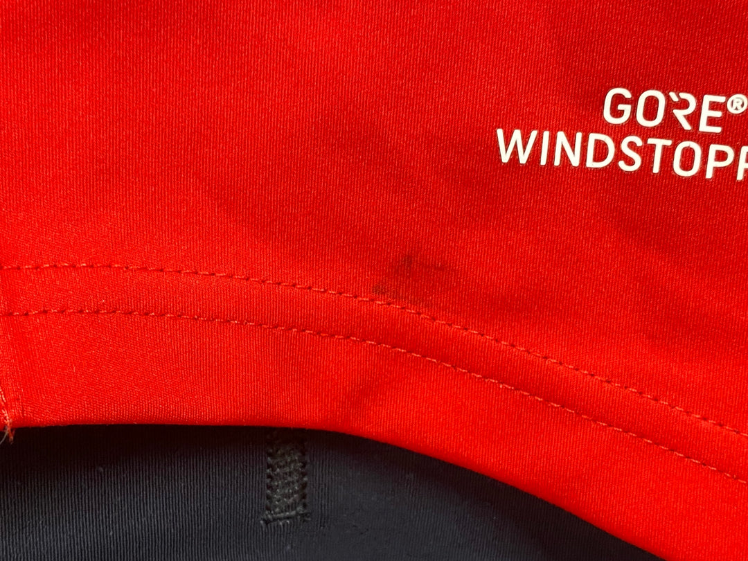 KE085 カステリ CASTELLI ロッソコルサ ROSSO CORSA perfetto 半袖 サイクルジャージ 赤 S GORE WINDSTOPPER ※汚れ
