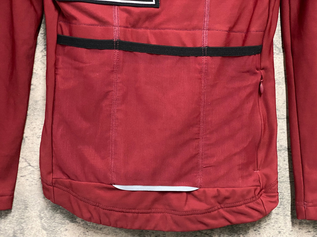 JM541 カフェドシクリステ Cafe du Cycliste AUDREY WOMEN 長袖 サイクルジャージ 赤 XS 裏起毛 レディース