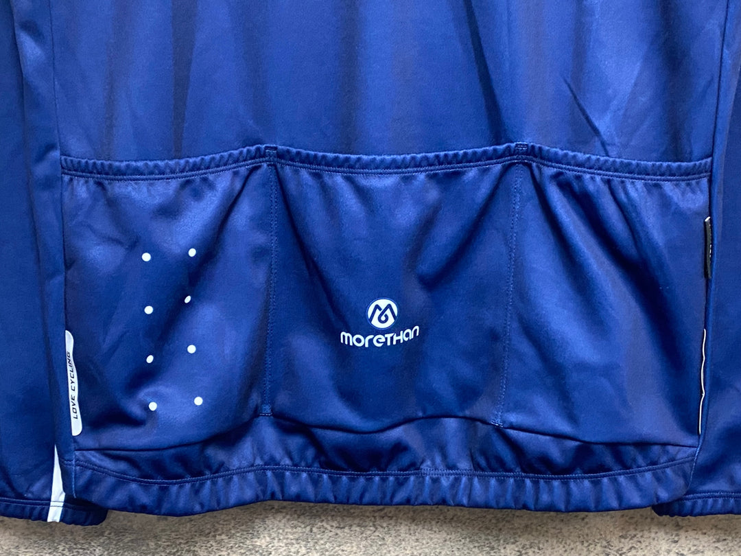 KN294 モーゼン morethan 長袖 サイクルジャージ 紺 3XL 裏起毛