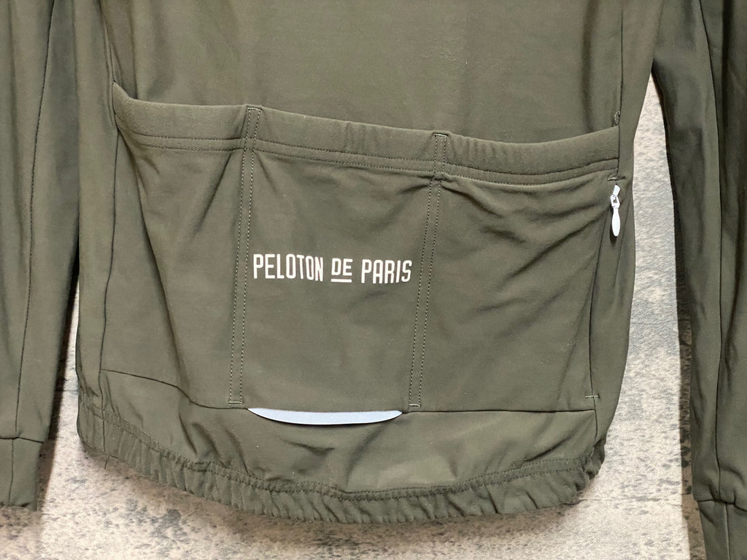 JN476 プロトンドパリ PELOTON DE PARIS 長袖 サイクルジャージ カーキ M