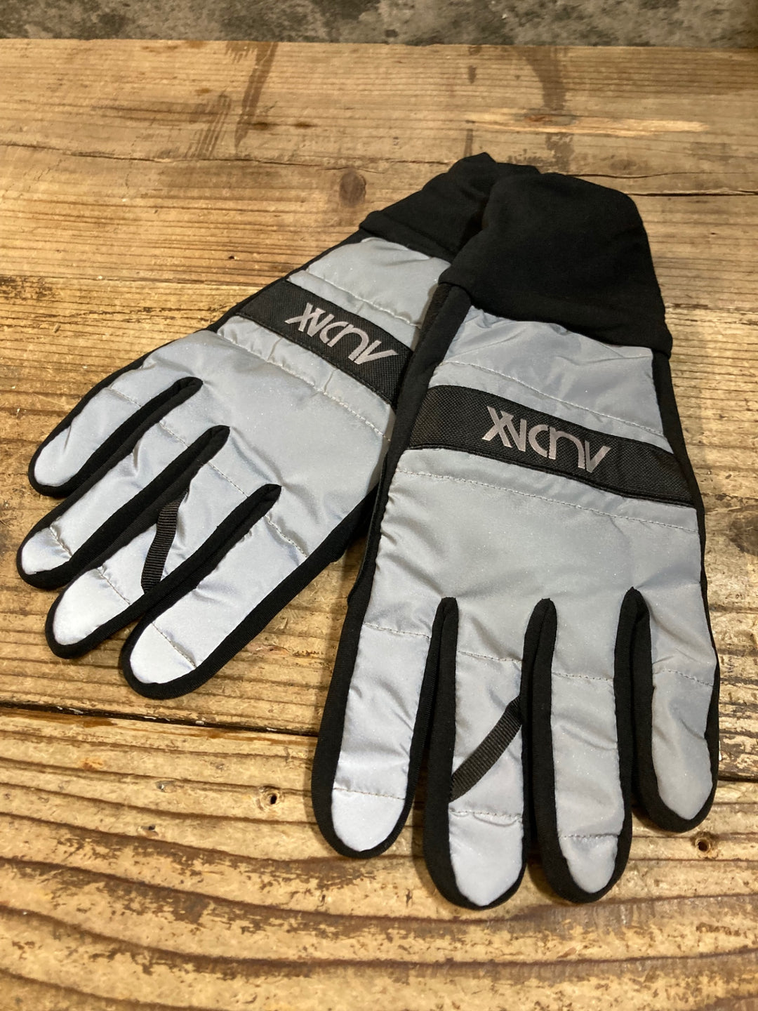 KF826 カフェドシクリステ CAFE DU CYCLISTE AUDAX 長指 ウィンターグローブ リフレクター 黒 L