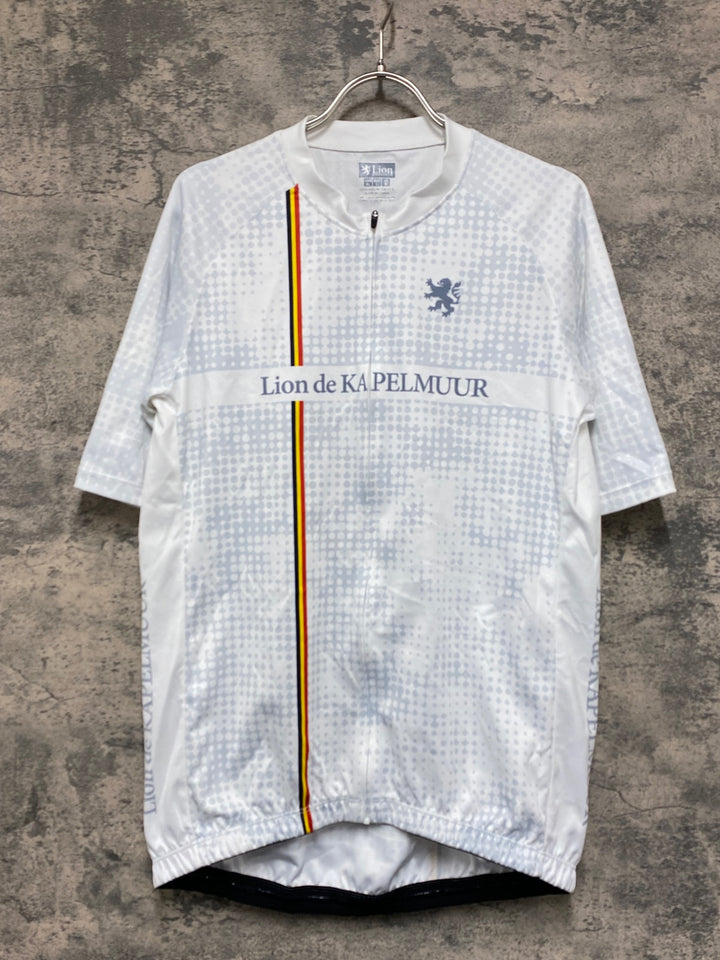 JV503 リオンドカペルミュール Lion de KAPELMUUR 半袖 サイクルジャージ 白 XL